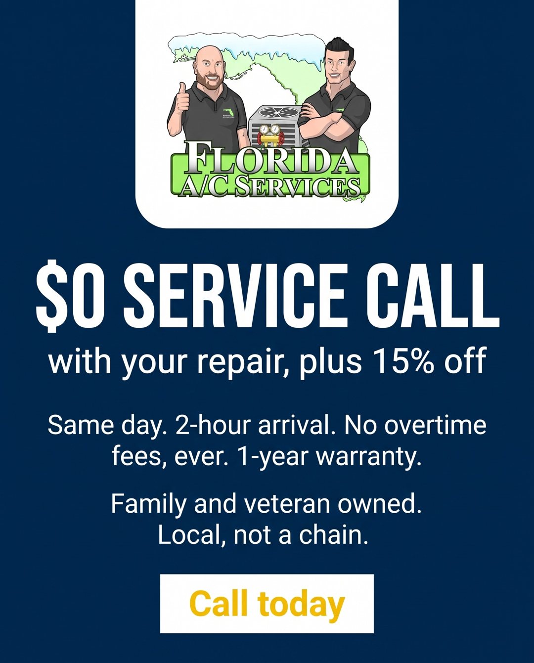 Image ad for Pinellas AC Pros